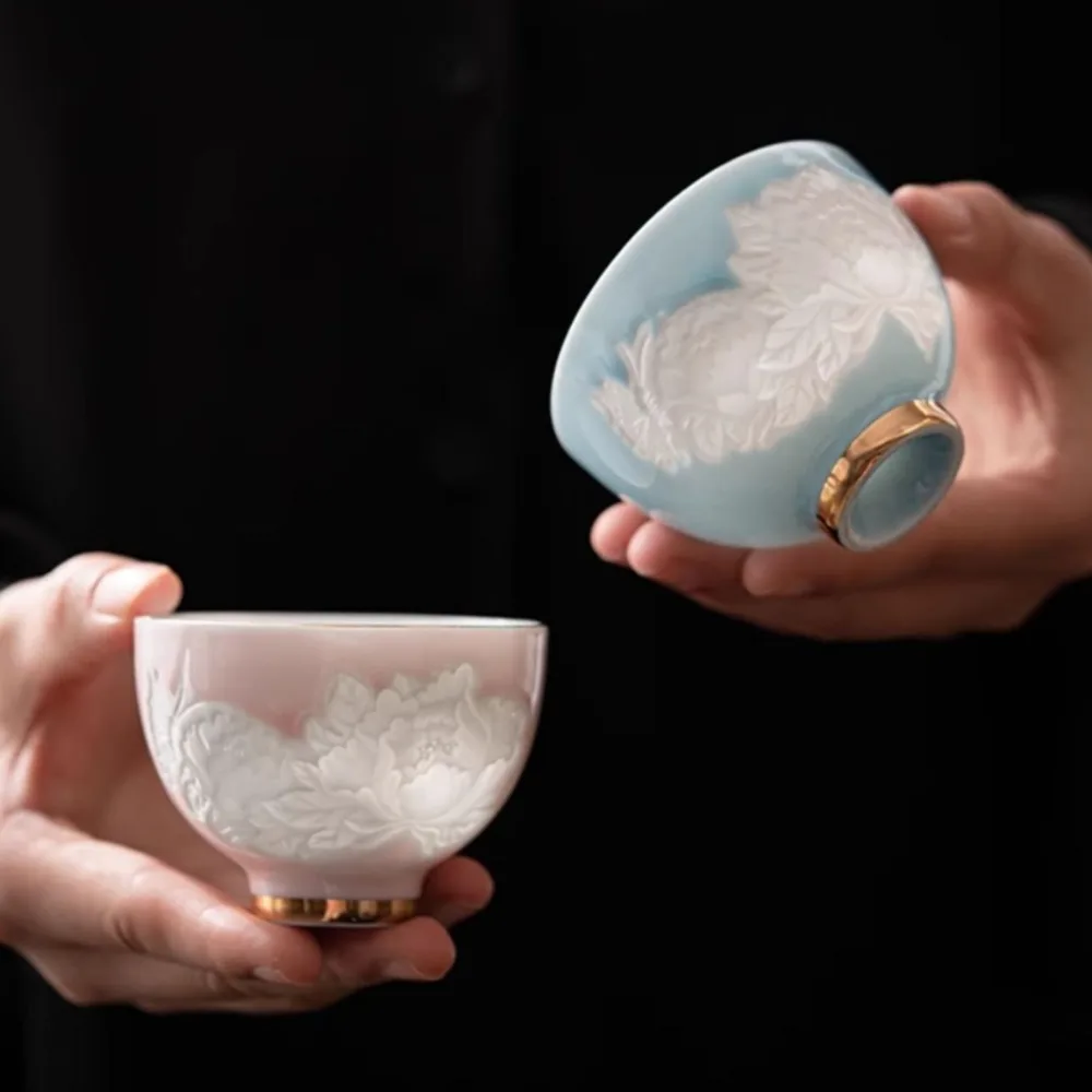 影雕蝶恋花单杯