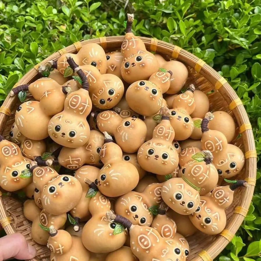 龙首雕刻葫芦摆件