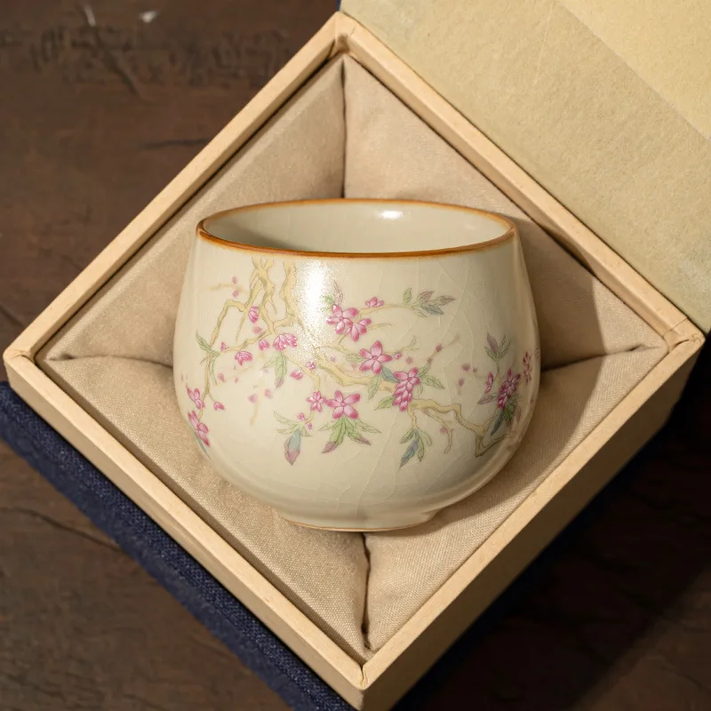 米黄汝窑品茗杯