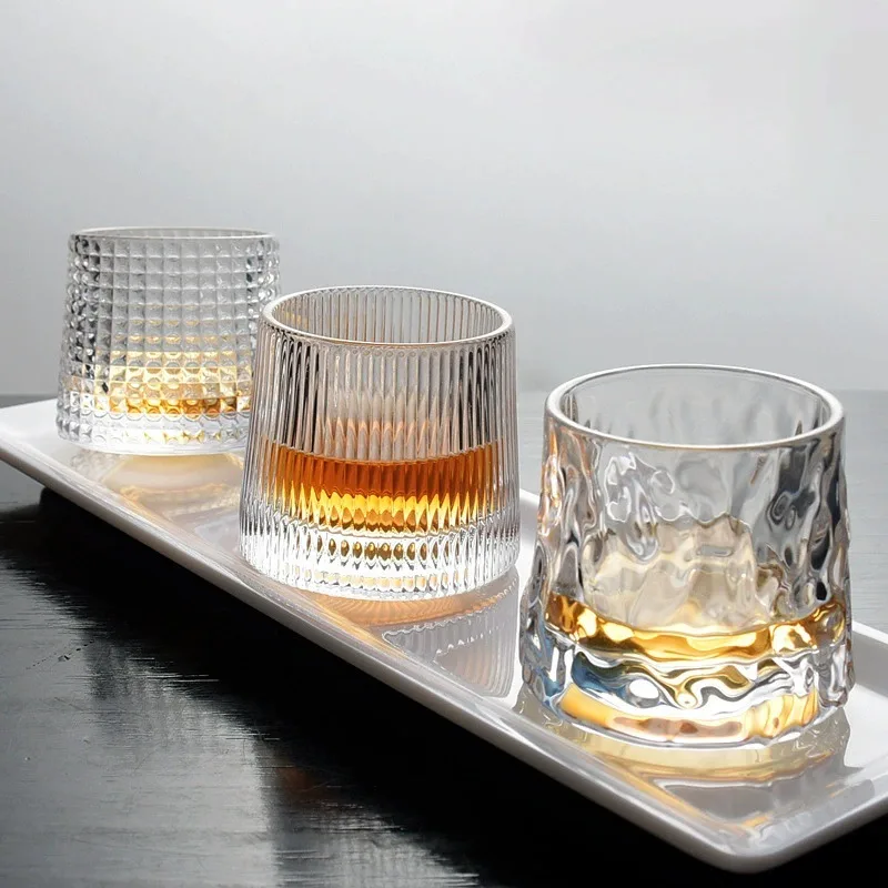 玻璃旋转杯 附底座
