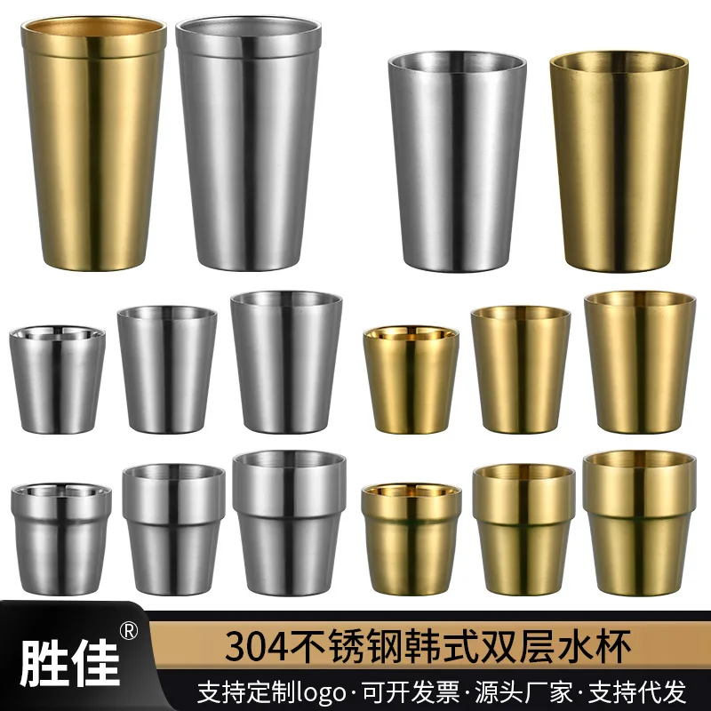 儿童双层防烫不锈钢杯