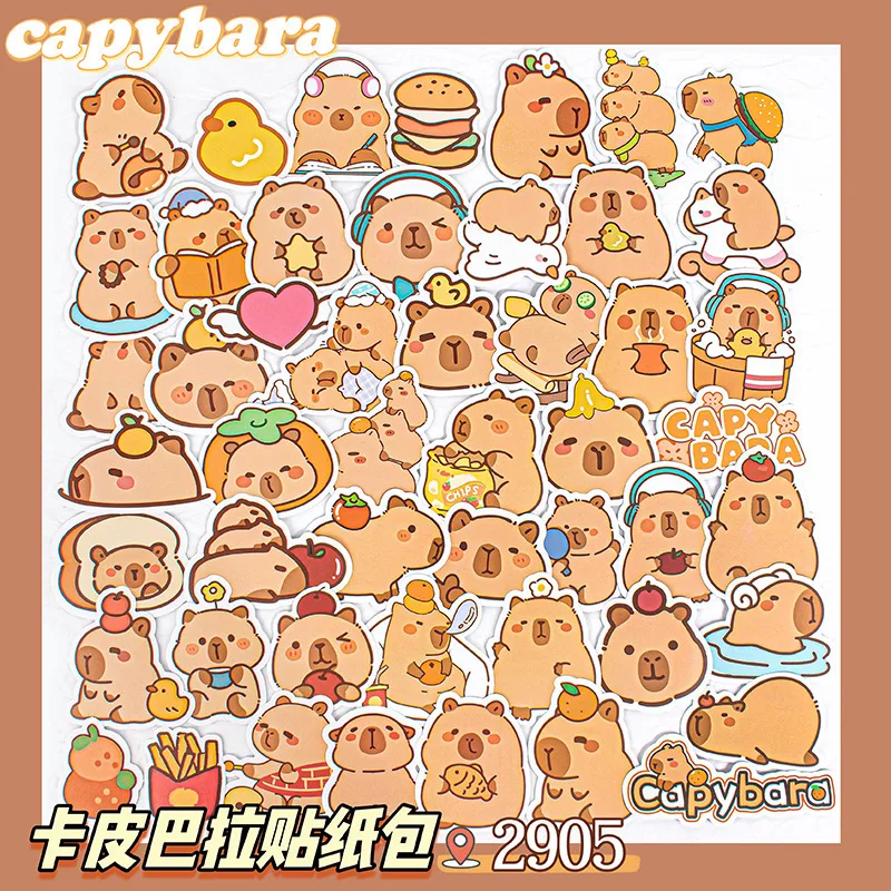 卡皮巴拉熊猫手帐贴纸